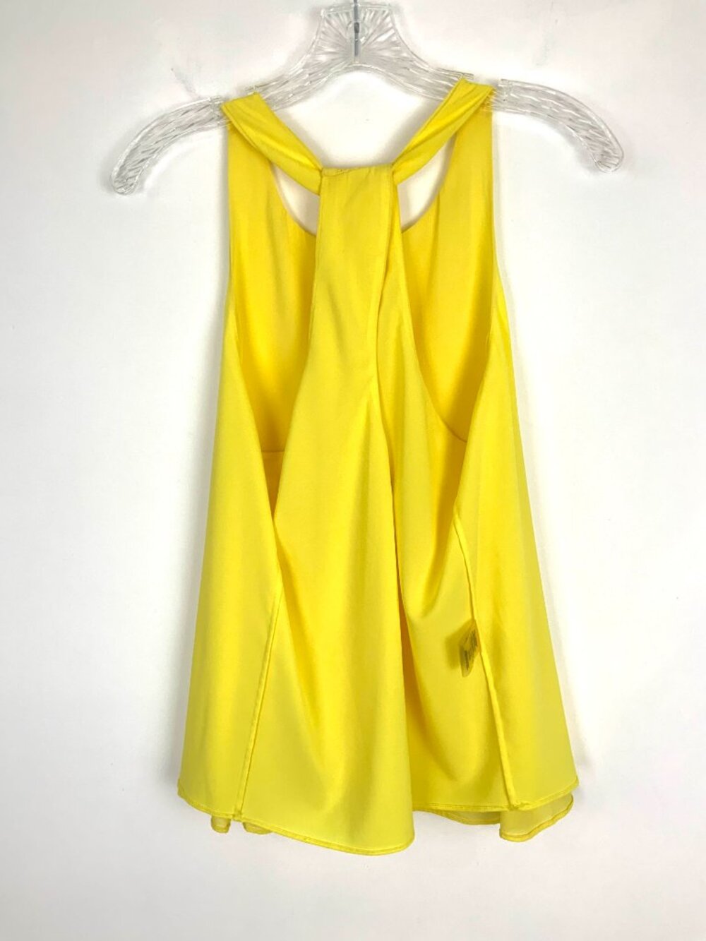 Alice + Olivia Yellow Twisted Halter Keyhole Racerback Tank Top Sz S - Picture 9 of 15